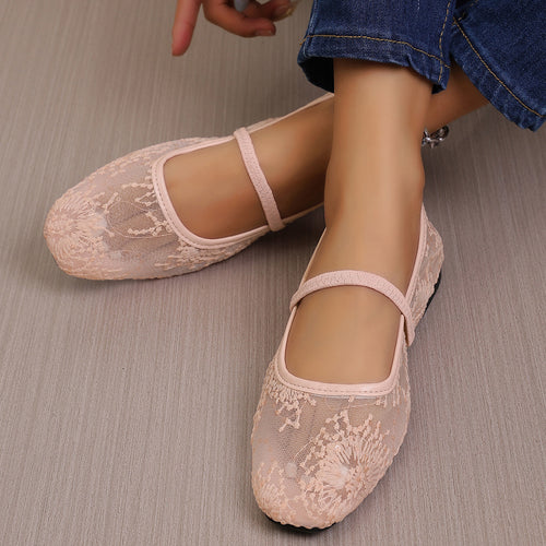 Women's Summer Trendy & Versatile Mesh Flat Casual Shoes with Single-Strap Design