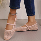 Women's Summer Trendy & Versatile Mesh Flat Casual Shoes with Single-Strap Design