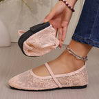 Women's Summer Trendy & Versatile Mesh Flat Casual Shoes with Single-Strap Design