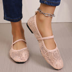 Women's Summer Trendy & Versatile Mesh Flat Casual Shoes with Single-Strap Design